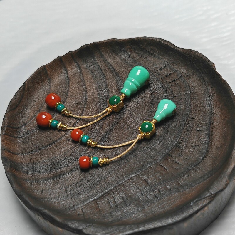 Chlorite Turquoise Accessory Set with Three-Way Connector Beads, Vajra Beads, and Star Moon Bodhi Beads