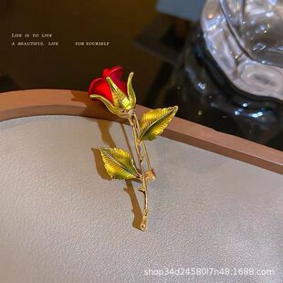 Rose Liu Yaowen's Same Brooch, High-End Elegant, Personalized Creative Ins Trendy Clothes Decoration Accessories for Women and Men