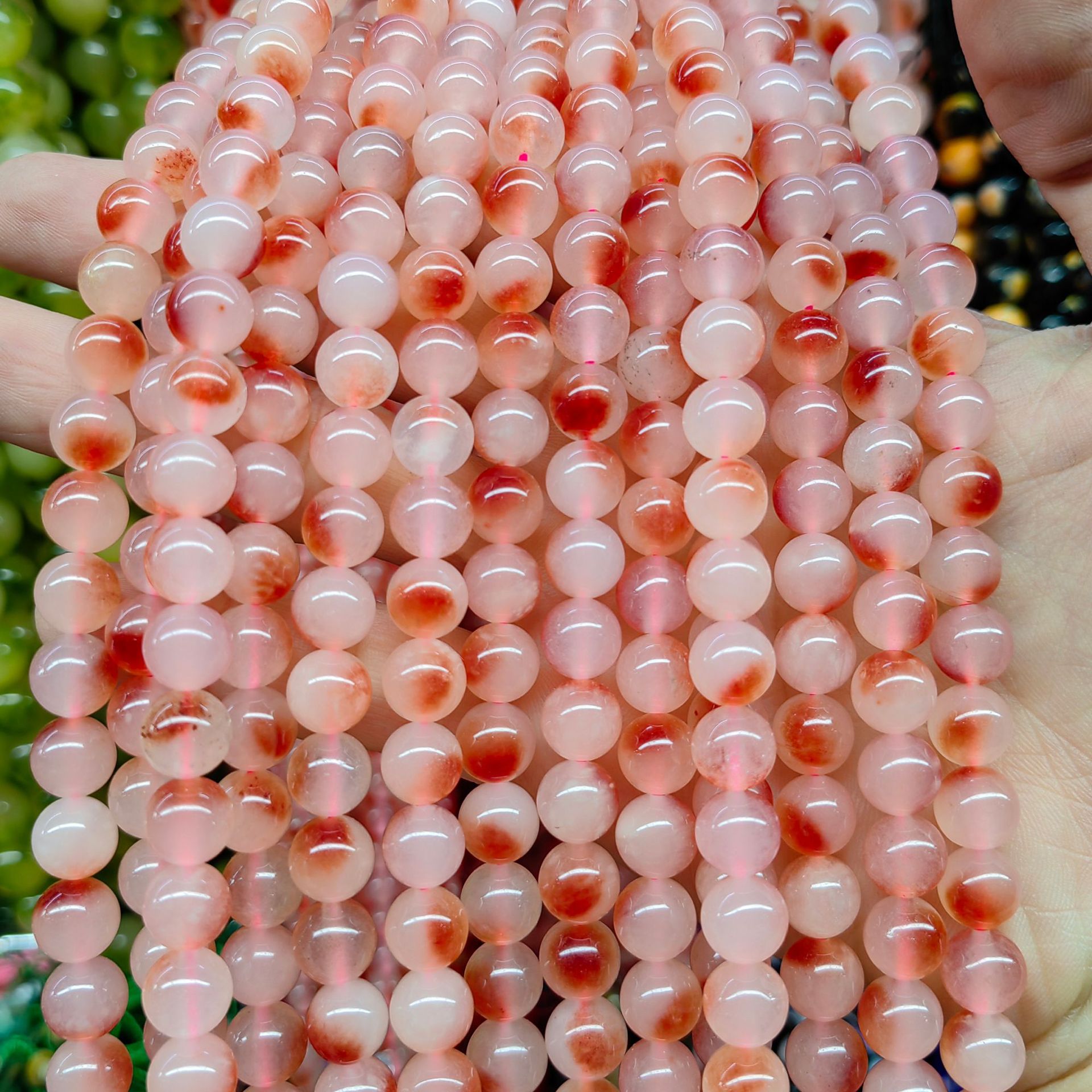 Natural de alta calidad Calcedonia color multi-color cuentas redondas cuentas sueltas productos semiacabados DIY Calcedonia natural accesorios de la joyería image 32