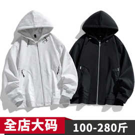 卫衣男加肥加大胖子肥佬肥版肥人潮胖宽大加胖超肥大肚子特大外套