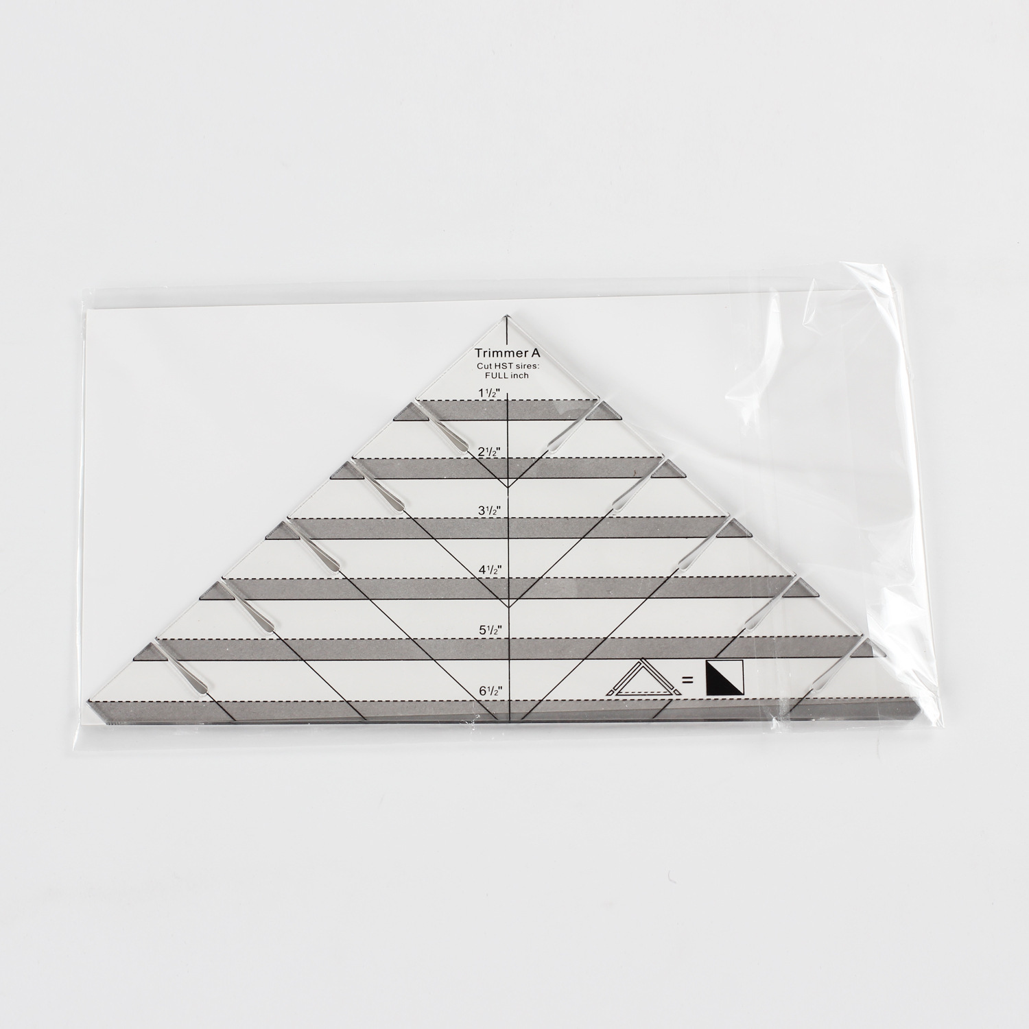 Regla de coser de bricolaje de acrílico Regla de patchwork Plantilla de patchwork hueco de forma especial Regla de posicionamiento triangular Regla de corte triangular