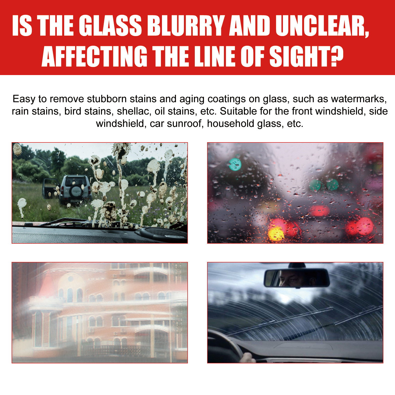 Koncentrēts stikla eļļas plēves tīrīšanas līdzeklis eļļas un lietus auto vējstikla miglas tīrīšanai_voghion.com