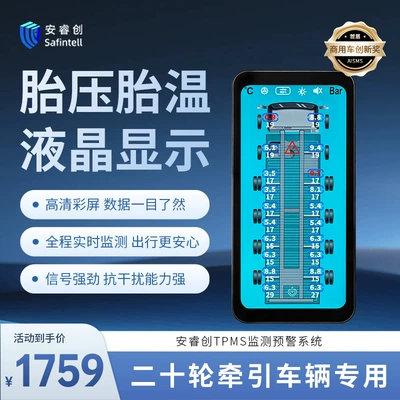 Screen, 2026 New Model, Dedicated for – Tire pressure monitoring system - 20-rounds-dedicated-ultra-clear-large-screen-real-time-monitoring-with-relay