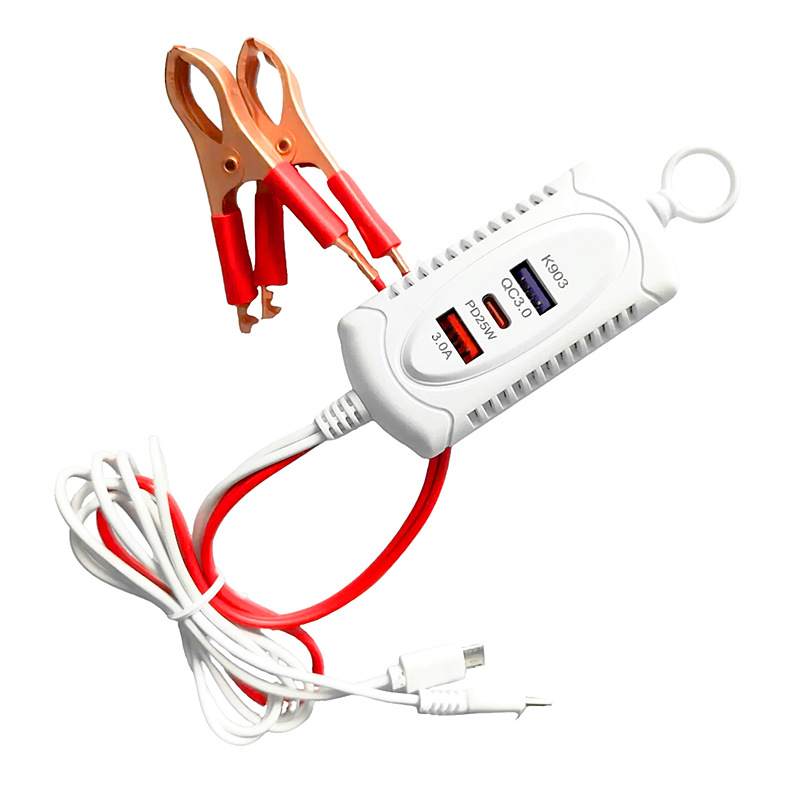 QC3.0+PD+USB3A arayüzlü klipsli şarj cihazı, bir ila iki yüksek hızlı şarj çıkışlı cep telefonu şarj adaptörü