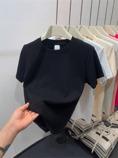 Trend fashionable brand summer short sleeve T-shirt with a round collar, Korean style 5