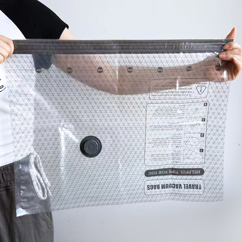 Suministro de stock bolsa de compresión gris Amazon viaje bolsa de vacío sellado bolsa de vacío especial para ropa