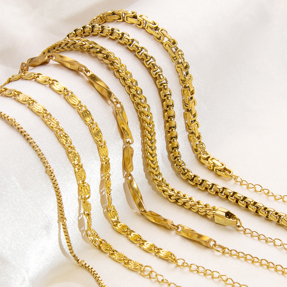 PVD Coated NEW IN HOME DECOR Solid Color 304 Stainless Steel Retro Waterproof Non Tarnish 304 Lab Created Gemstones display picture 1