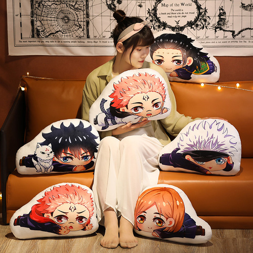 2D Animation Spell Return Peripheral Pillow Gojo Wuhu Stick Yuhito Plush Doll Wholesale