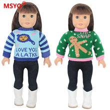18寸美国娃娃衣服 圣诞系列换装 夏芙娃娃衣服毛衣 现货跨境热销