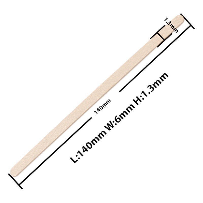 140mm papel de embalaje independiente paquete único Café madera varilla desechable degradable protección del medio ambiente 1000 unids