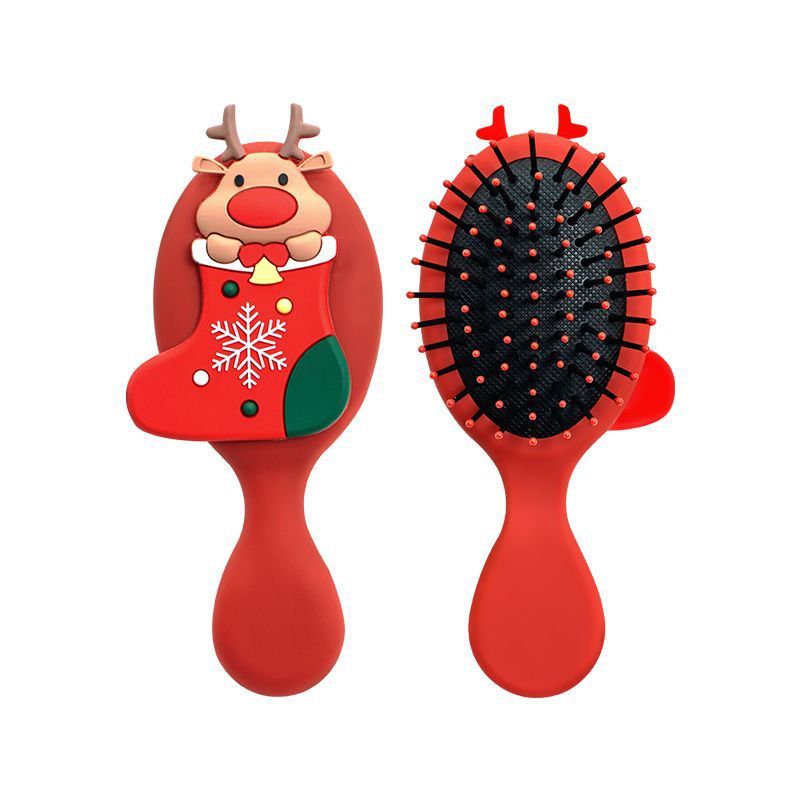 クリスマスクリスマスセットエアクッションエアバッグ櫛頭のマッサージ櫛レディース専用カール櫛ロングヘア巻き|undefined