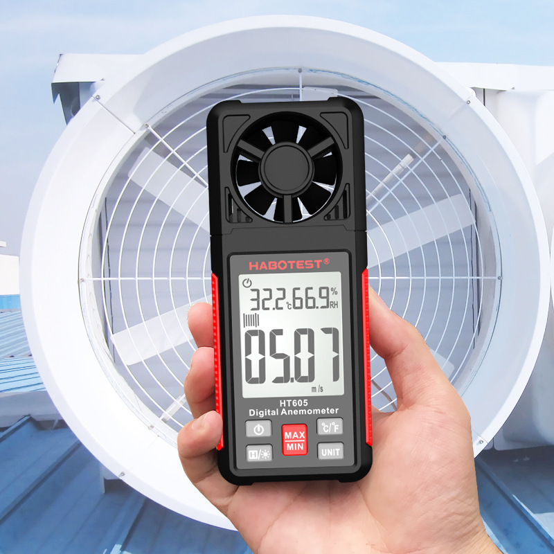 Habotest/Huabo Ht605 Handheld Portable Wind Speed Meter Thermal Wind Meter Ht605S