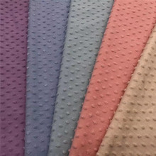 人棉小圆点毛巾提花布 涤粘提花针织面料 春夏连衣裙球球点子面料