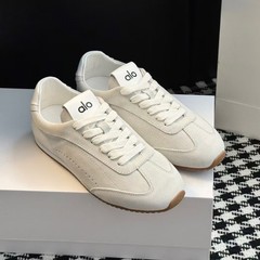 【blackpink金智秀同款】真皮德训鞋女平底休闲运动板鞋阿甘鞋