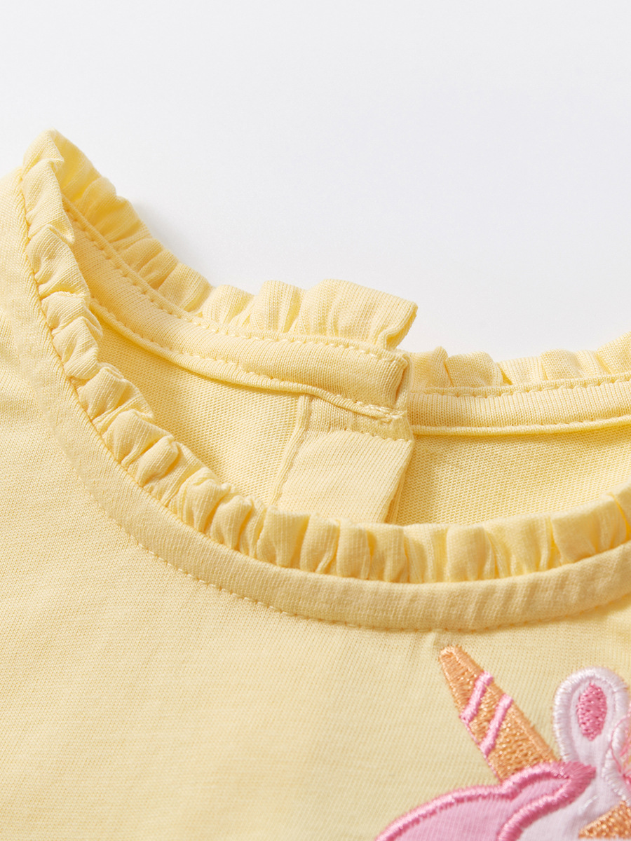 Pequeño experto europeo y americano niños princesa vestido verano puro algodón malla niños falda niñas Vestido de manga corta