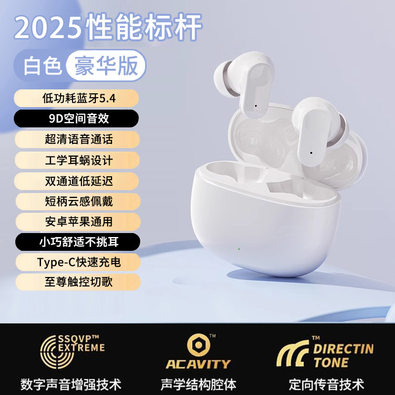 蓝牙耳机入耳式降噪真无线迷你高音质游戏运动超长续航2025新款|undefined