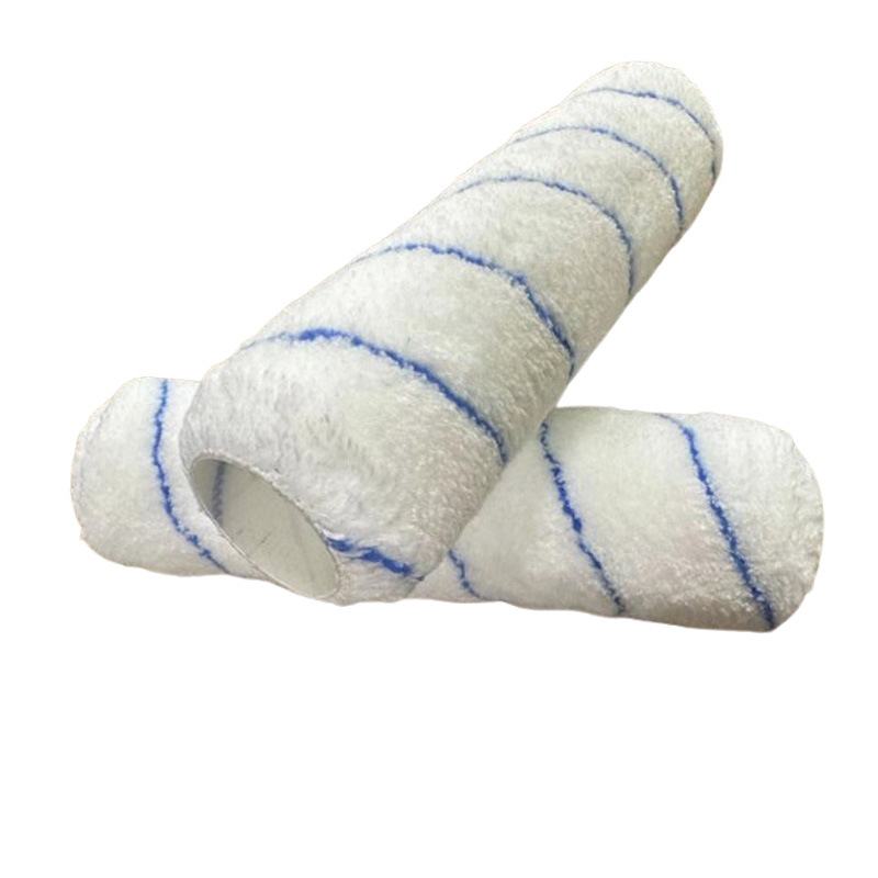 Rodillo de pintura de 9 y 7 pulgadas para comercio exterior, con soporte de jaula de pájaro de cuatro nervaduras, en poliéster, para recubrimientos de pintura, en amarillo y negro