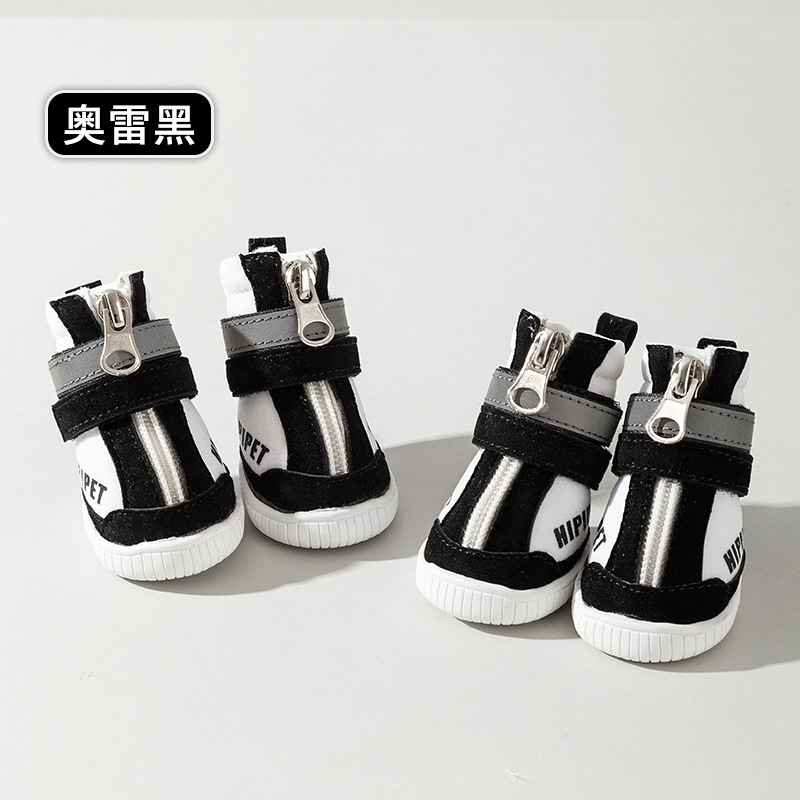 Perro otoño invierno grueso calentamiento antideslizante desgaste zapatos deportivos de nieve del noreste zapatos para perros zapatos para mascotas