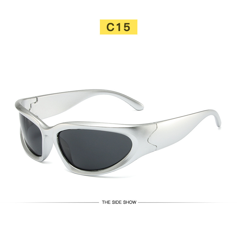 Sportsonnenbrille Im Y2k Steampunk Design Für Damen Und Herren_voghion.com