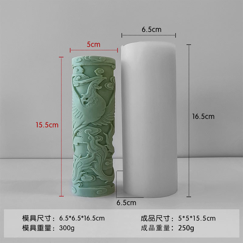 Jiahuimei cilíndrica aromaterapia vela molde DIY casero hogar vela molde de silicona J-0879