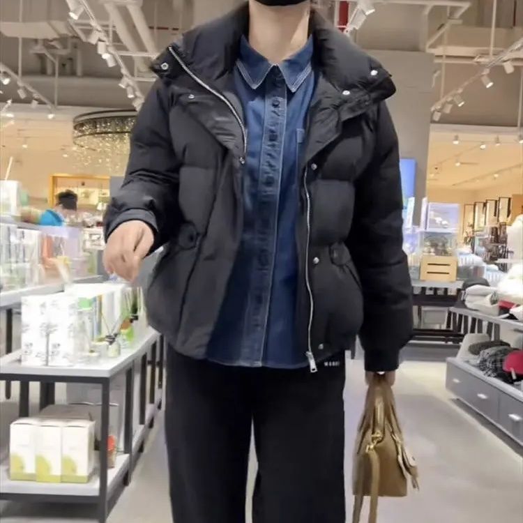 短款加绒加厚牛仔衬衫2025秋冬新款显瘦休闲时尚小个子衬衣上衣|undefined