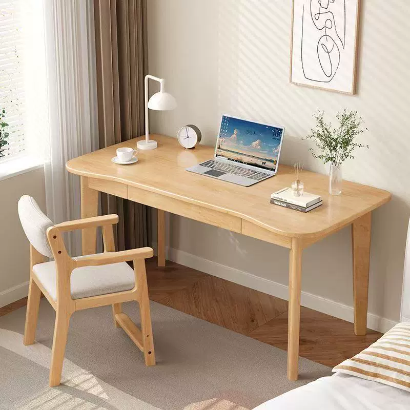 Стол из массива дерева с утолщенными ножками, длинный письменный стол для дома, мини-стол для учебы, стол для учебы в маленькой квартире, компьютерный стол