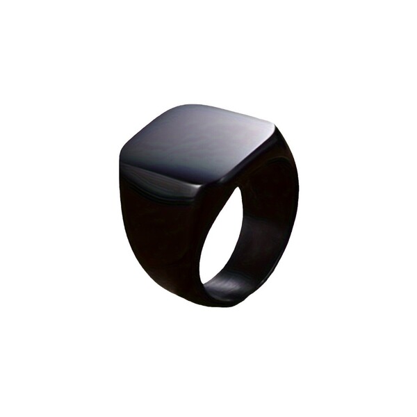 black glossy square ring
