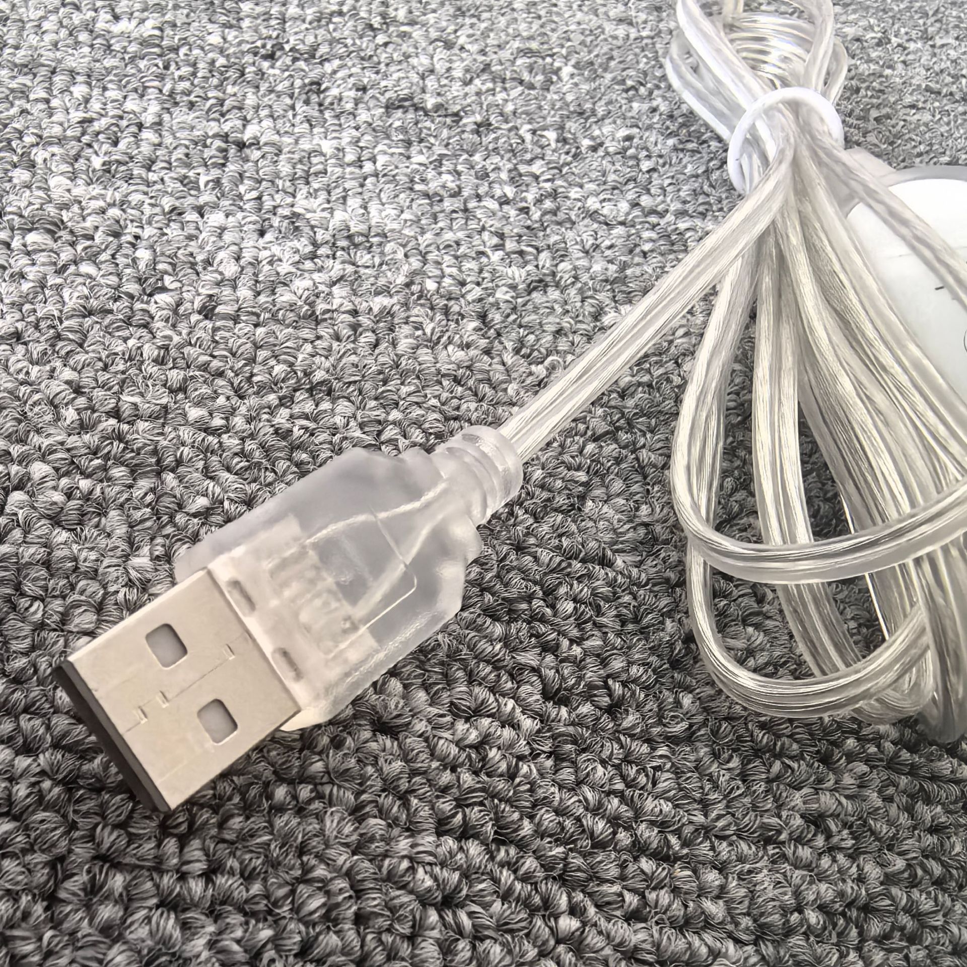 304开关线USB公头纯铜线芯霓虹灯发光字招牌精工字金属字电源线5V