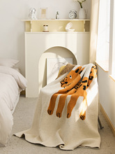 S228系动物针织毯 斑点豹子盖毯 沙发毯子午睡毯床尾搭巾民宿毛毯