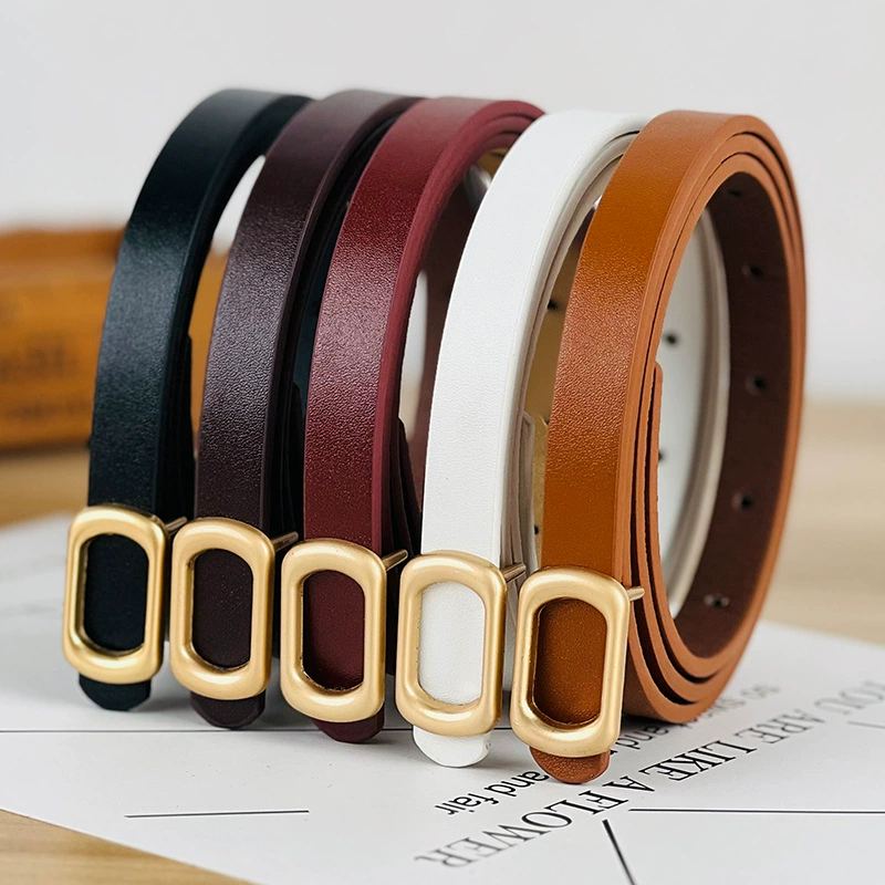 Black retro belt, universal jeans, trousers, simple and elegant design, Korean style, wholesale