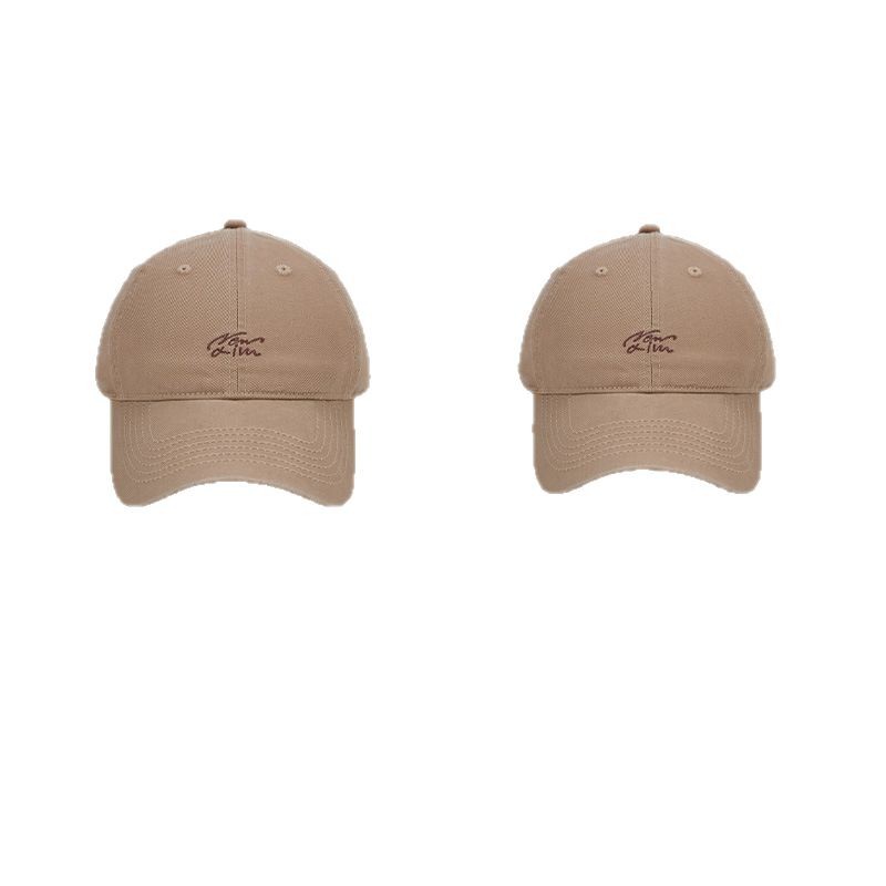 Sombrero de béisbol bordado de letras mujeres retro versátil gorra de boca grande gorra de bisel ancho gorra cara grande cara pequeña gorra de tapa suave