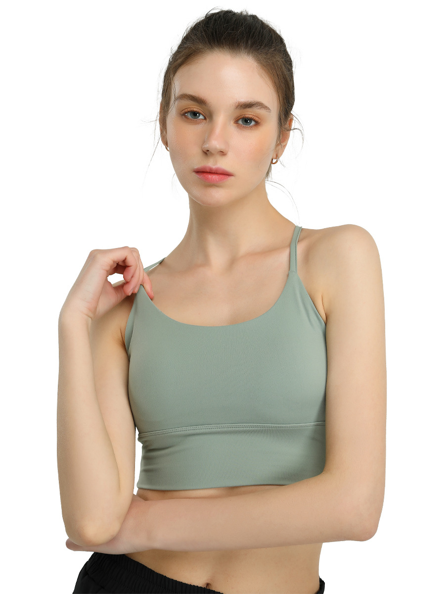 Europa y América nueva sexy cinturón pecho pad ropa de yoga correr deportes Chaleco de secado rápido sujetador a prueba de golpes push up ropa de fitness para mujeres
