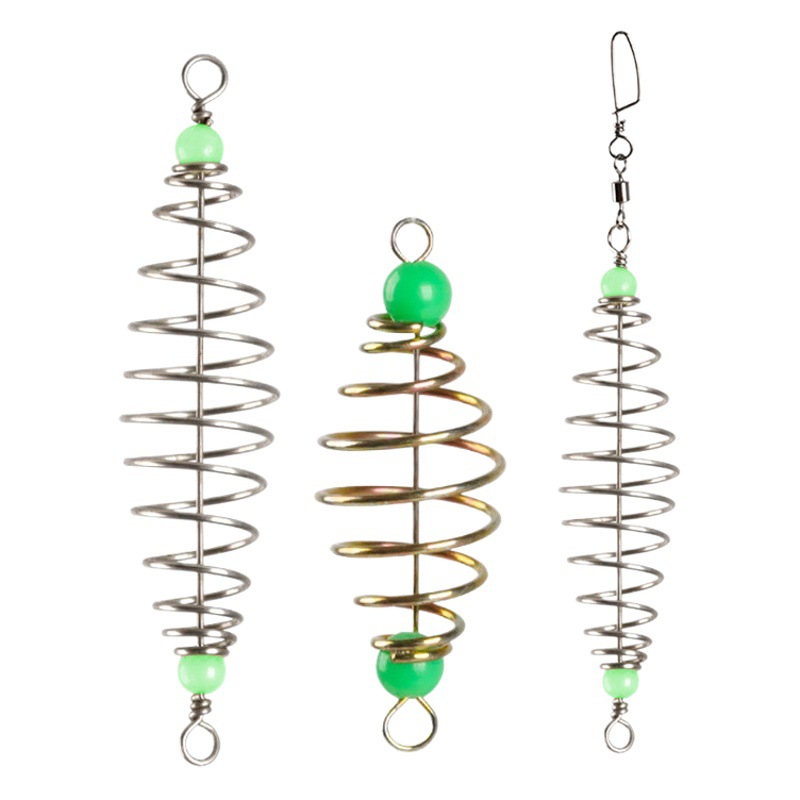Olive-type double-bead silver carp spring stainless steel waist drum spring explosion hook accessories wholesale all kinds of fishhook fishing gear