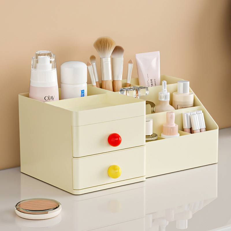 Caja de almacenamiento de cosméticos de cajón de dopamina, joyería, lápiz labial, caja de acabado simple, caja de almacenamiento de papelería de escritorio