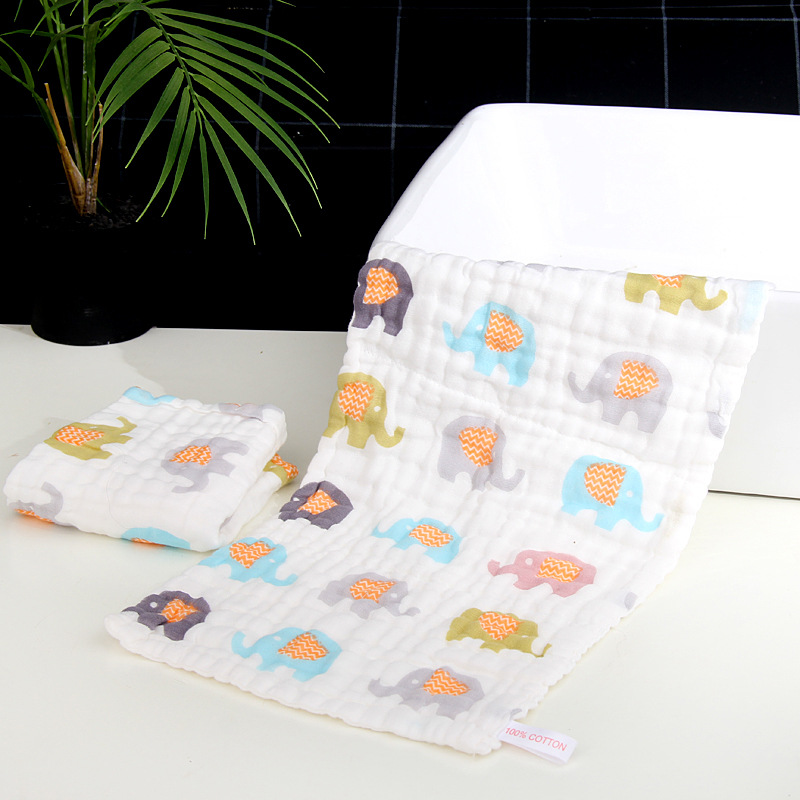 Toalha de rosto para bebé em gaze de algodão macia e absorvente_voghion.com