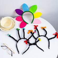 太阳花发箍蝴蝶结小魔女头箍耳朵网红可爱卡通发夹头箍洗脸发带发