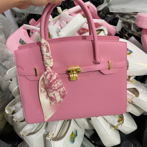 Handbag Kelly 2024 New Model Large Capacity Single Shoulder Crossbody Bag Silk Scarf Platinum Wedding Bag European and American Fashion Live Streaming