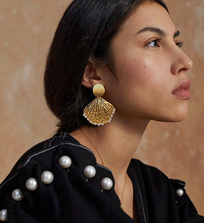 Holiday, Banquet Occasion 1 Pair Elegant Exaggerated Shell Plating 304 Stainless Steel Drop Earrings