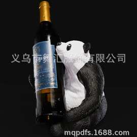 跨境熊猫造型红酒瓶支架 可爱萌系酒具收纳摆件