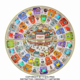 *亦树*磁吸旅行达人富豪国潮飞行棋桌游亲子互动潮玩礼物益智玩具