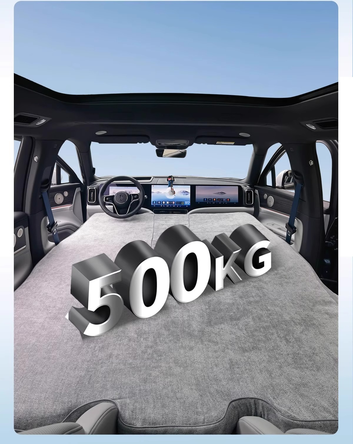 Aito M8/M9 Inflatable Suv Rear Brushed Car Mattress Camping Sleeping Bed Car Overnight Travel Bed