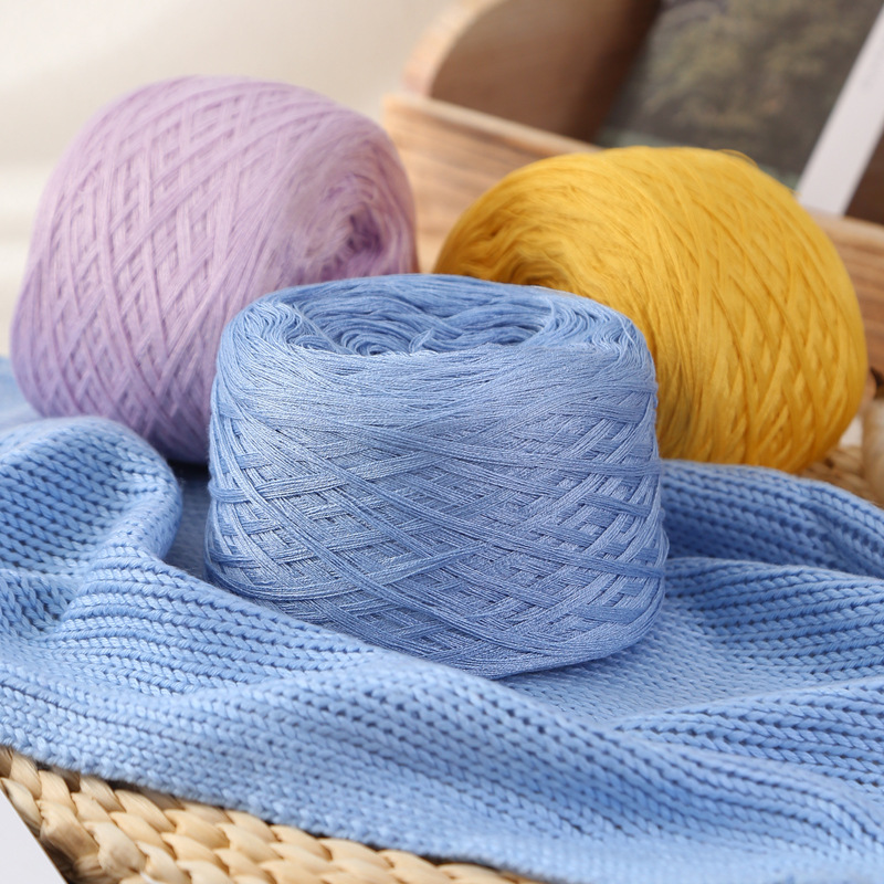 대나무 섬유 실 광택 면사 실 공예 DIY 아기용 실 피부 친화적 면사 코트용 실크라이트 실