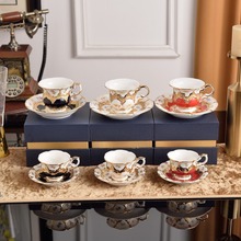 梅森BF同款鎏金瓷器缤纷碎花重工咖啡杯碟高级奢华送礼物礼盒家用