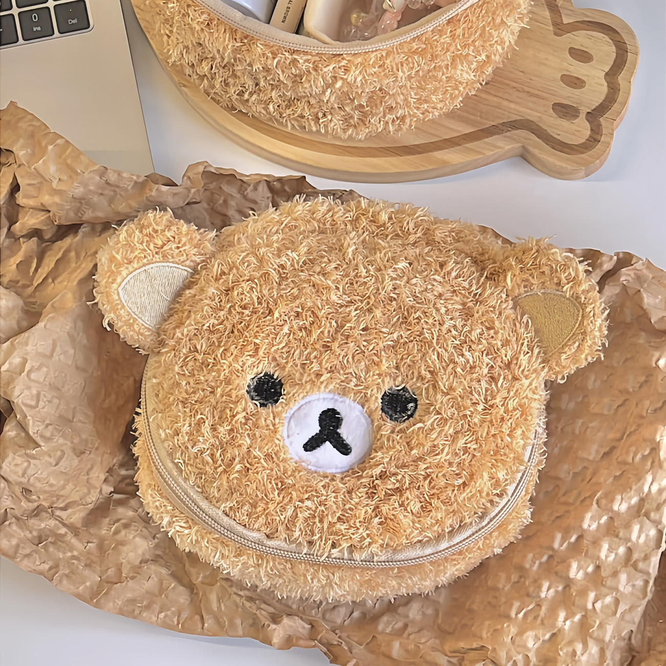 리락쿠마 봉제 화장품 가방