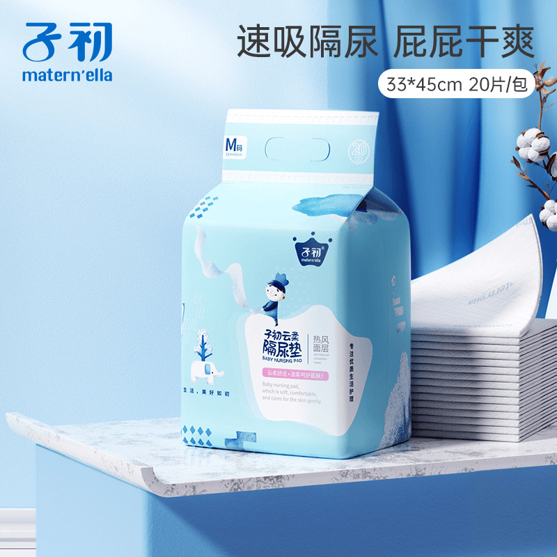 Zichuyunrou Diaper Pads for Babies, Waterproof Newborn Urine-Proof Mattress Pads, Disposable Diaper Pads, No-Wash, 20 Pieces