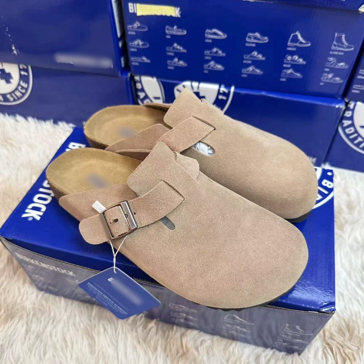 Весенне-осенние туфли Birkenstock унисекс на пробковой подошве, повседневные тапочки Birkenstock из натуральной кожи с матовым носком из воловьей кожи на толстой подошве