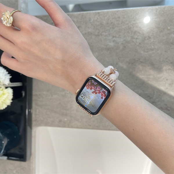 Apple, metal creative watch strap from pearl