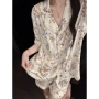 夏季法式短袖碎花家居服