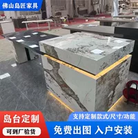 Обеденный стол на острове из сланца L-образная кухонная столешница доступная роскошь итальянский островной встроенный стол ресторанный стойка бар обработка