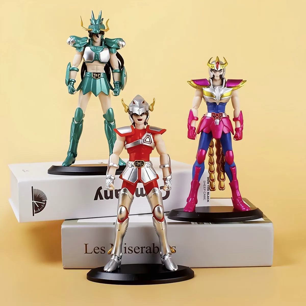Набор из 5 фигур Saint Seiya 19 см: Пегас, Фея, Скорпион, Лев, Овен, куклы в коробке, модель